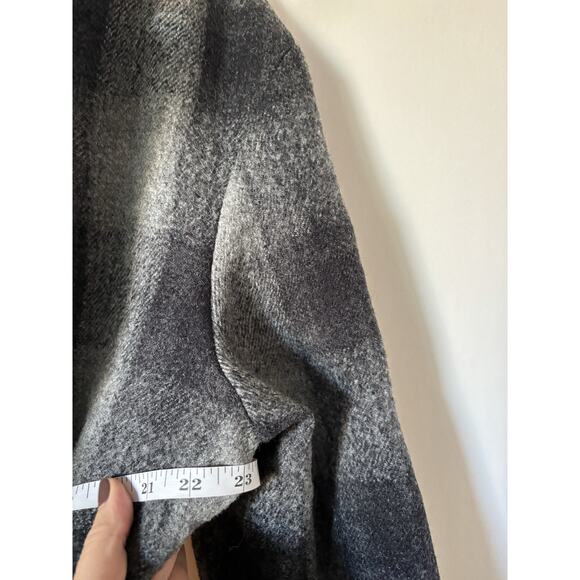 Madewell Dorset Blazer Jacket XL Plaid Check Buffalo Black White Wool Oversized - Picture 15 of 15